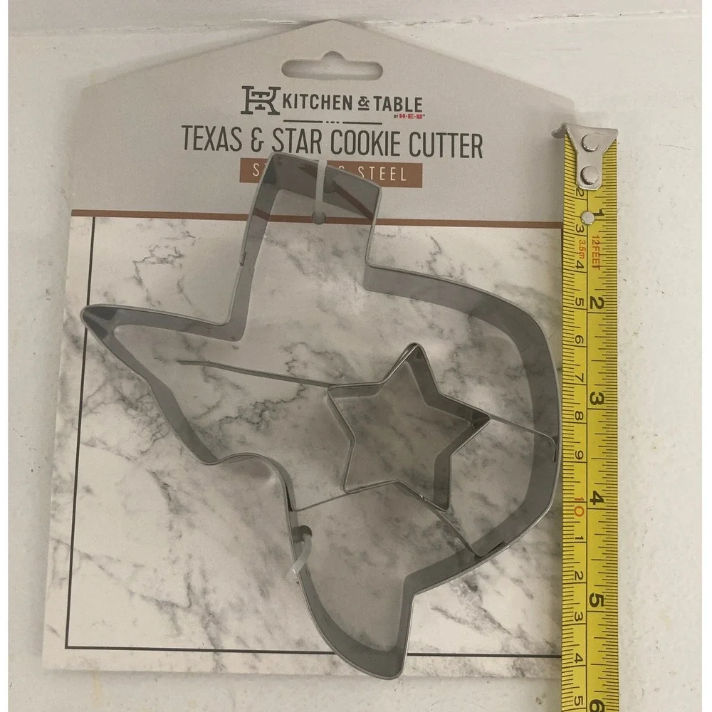 Kitchen & Table HEB Texas & Star‎ Cookie Cutter Stainless Steel Lone Star State